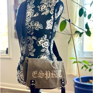Esprit vintage canvas crossbody bag
